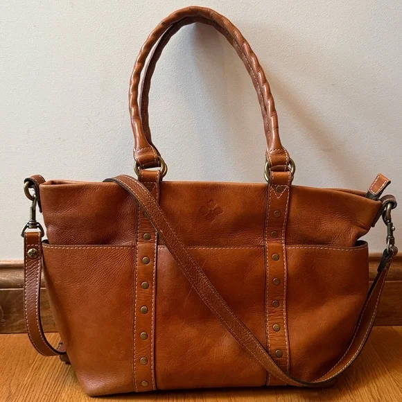 PATRICIA NASH Carducci Pocket Tote Shoulder Crossbody Bag 100% FullGrain Leather - Picture 12 of 12